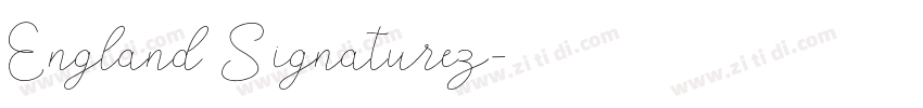 England Signaturez字体转换